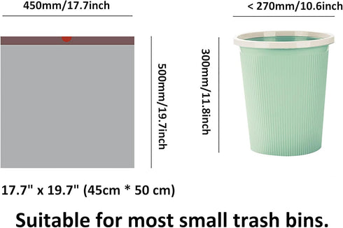 60 Count Small Drawstring Trash Bags, 4 Gallon Tear-Free Gray, Unscented for Bathroom, Kitchen
