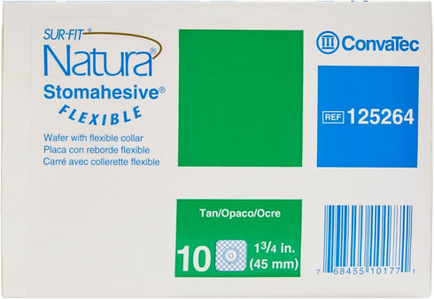 ConvaTec Sur-Fit Natura Stomahesive Wafer, 125264, 10/Box, 1-3/4" Flange
