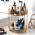 Makeup Organizer for Vanity, 360° Rotating Bathroom Organizer Countertop, High-Capacity Skincare Organizer, Spinning Cosmetics Organizer for Dresser Countertop (2 Tiers, Amber)