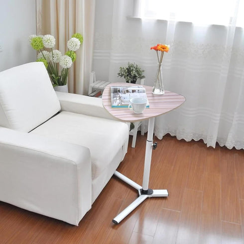 HEVIRGO 360 Modern Triangle Stand Adjustable Height Degree Rotatable Bedside Table Lifting Moveable Sofa Side End