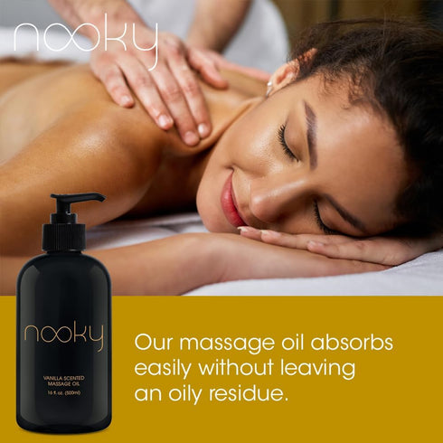 Oil.16 Nooky Vanilla Massage Oil with Fractionated Coconut Ounce