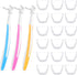 3 Reusable Dental Floss Handles with 300 Dental Floss Refill Heads, Colorful Interdental Toothpick Flosser