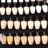 SEVENLASH 3D R-20 20 Professional Teeth Whitening Shade Guide with Mirror, Classical Tooth Bleaching Shade Chart Colors