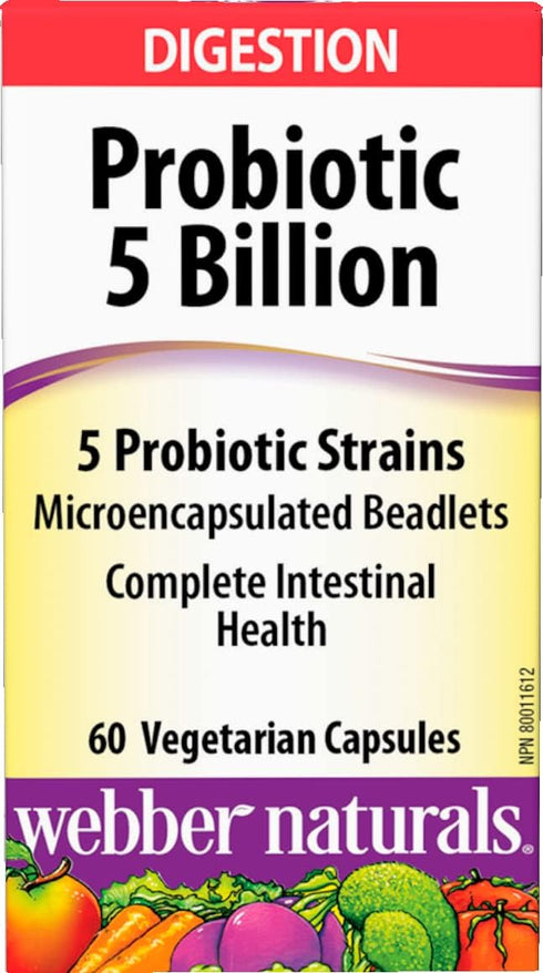Webber Naturals Complete Probiotic, Multi Strain, 5 billion active cells, 60 capsules