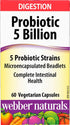 Webber Naturals Complete Probiotic, Multi Strain, 5 billion active cells, 60 capsules