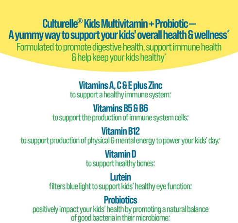 Culturelle Kids Probiotic Gummies, 60 Count, Digestive & Immune Support, Peach-Orange & Mixed Berry