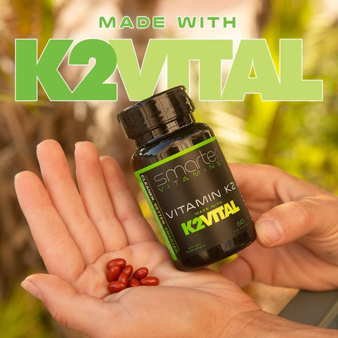 Smarter Vitamin K2 MK7 100mcg (3 Pack) Made with K2VITAL and Kale for Bone Health & Cardiovascular Support, 180 Liquid