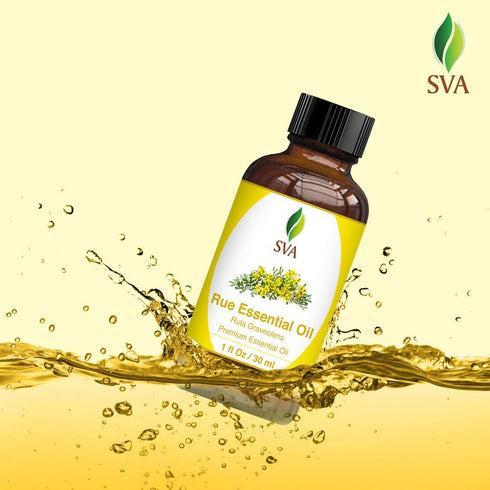 SVA Rue Essential Oil, 1 Fl Oz, 100% Natural for Diffuser, Hair, Skin Care, Aromatherapy