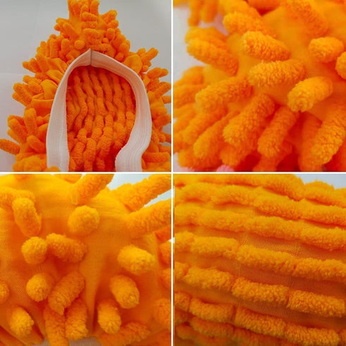 Yueiehe 5 (10 Pairs Pieces) Multi-Function Dust Duster Mop Slippers Shoes Cover, Soft Washable Reusable Microfiber Foot