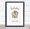 The Card Zoo New Baby Birth Details Christening Nursery Bear Initial N Keepsake Gift Print