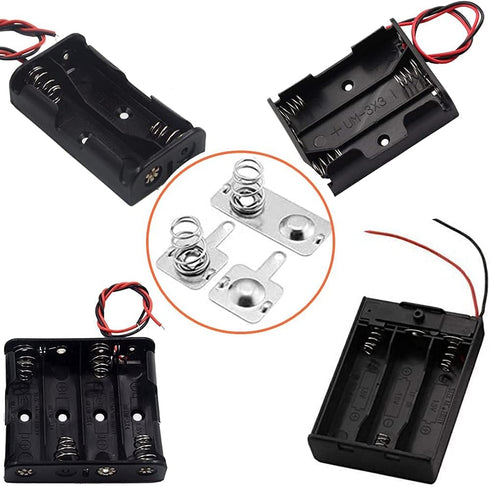 10Pairs Battery Springs, AA Battery Negative to Positive Conversion Spring Contact, Nickle Plated