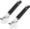 SUBEKYU Dish Brushes with Soap Dispenser, Kitchen Scrubber Brushes with Handle for Dishes/Pans/Pots, Black, 2Pack
