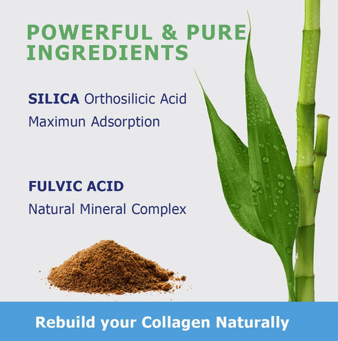 SiPower Silica Vegan Collagen Supplement Drops, Natural Collagen Booster for Joints, Skin, Hair, 4oz