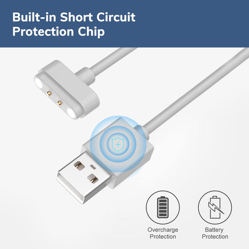 EmeTerm Original USB Magnetic Charging Cable for Anti-Nausea Wristbands, Fashion, Explore, and Smart Series (1 Pack)