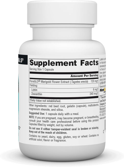 Source Naturals Lutein with FloraGLO, Antioxidant Carotenoid* -6 mg, 45 Capsules