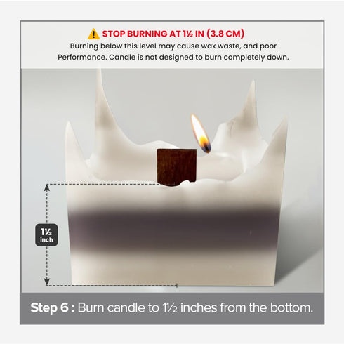INTERGAZE Square Spiral Light Candle - Unique Spiral Wick Candle Innovative Hollow Design - Decorative Candles for Home