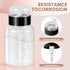 YAMYONE Nail Polish Remover Pump 2 Pack, 200ml Acetone Dispenser Bottle for Makeup Remover, Lockable Push Down
