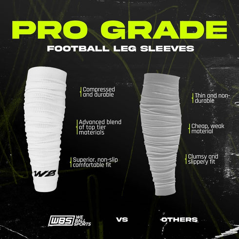 We Ball Sports Football Leg Sleeves Calf Compression for Men, Athletic Shin Splint Support - One Pair