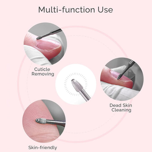MelodySusie Cuticle Clean Nail Drill Bit 3/32'', Professional Safety Carbide Under Nail Cleaner for Manicure Supply