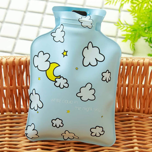 3Pcs Mini Hot Water Bottle Bag/Hand Warmer, Small Reusable Cold Pack, Korea Style Cute Therapy Heating Pad (Blue)