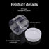 Patelai 4 Pieces Round Wide-mouth Leak Proof Plastic Container Jars with Lids for Travel Storage, 2 Ounce, White