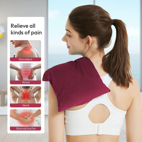 Heating Pad Microwavable with Washable Cover, 8 x 12 Multipurpose Microwave Heating Pad for Neck and Shoulders, Moist