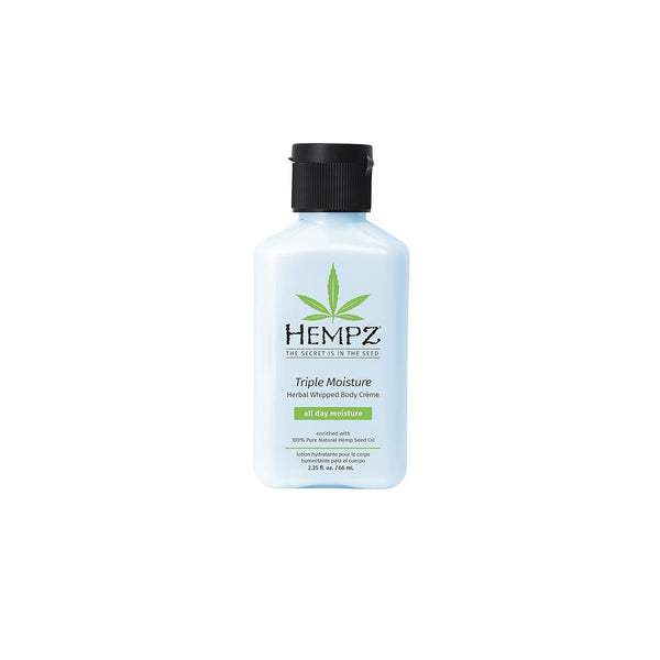 HEMPZ Body Lotion Triple Moisture - 2.25 oz Whipped Crème Daily Moisturizing Cream with Shea Butter