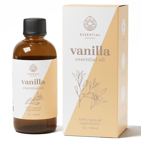 Vanilla Essential Oil (4 Fl Oz) - 100% Pure & Certified Distilled Vanilla Essential Oil