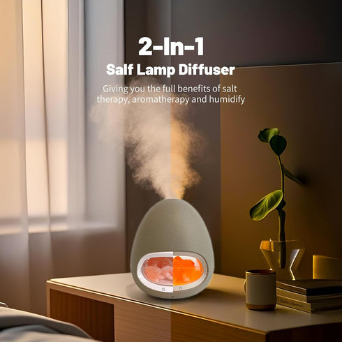LIFFY Aromatherapy Essential Oil Diffuser - Original Himalayan Salt Therapy Lamp, Large Capacity Ultrasonic Cool Mist
