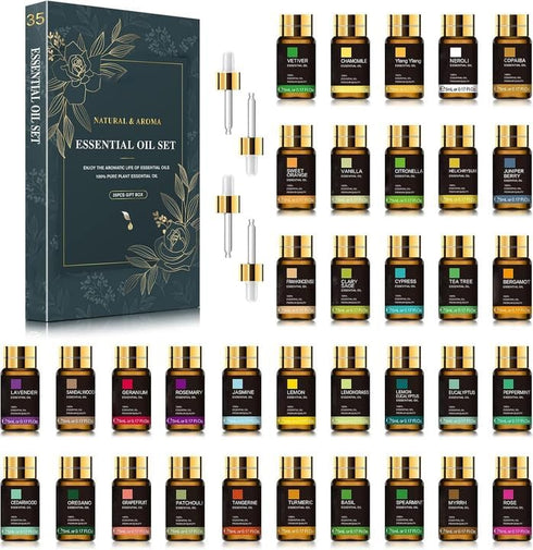 Essential Oil Set, 35PCS Premium Essential Oils Kit, 5ML Essential Oils Fragrance