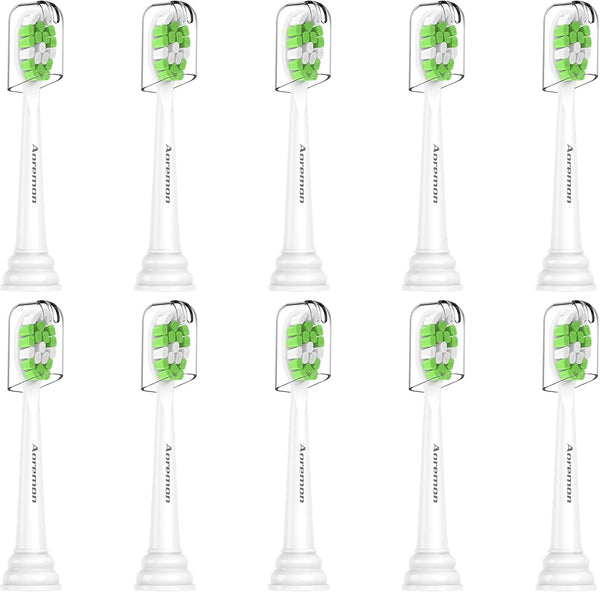 Aoremon Replacement Heads for Philips Sonicare Toothbrush, Compatible with Philips Sonicare W HX6062/65, White Pack of
