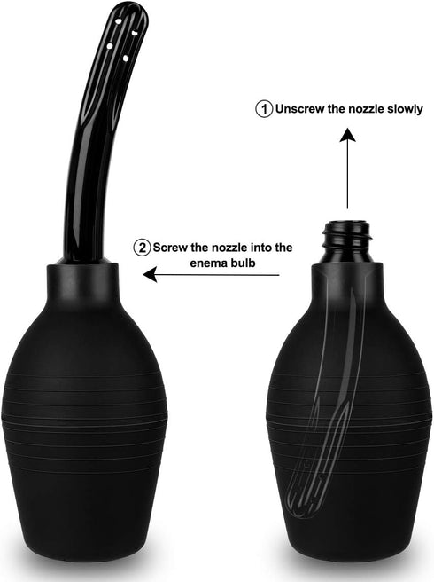 RANEU Enema Bulb Kit with Lube Anal Douche for Men Women - Superior Comfortable Materials