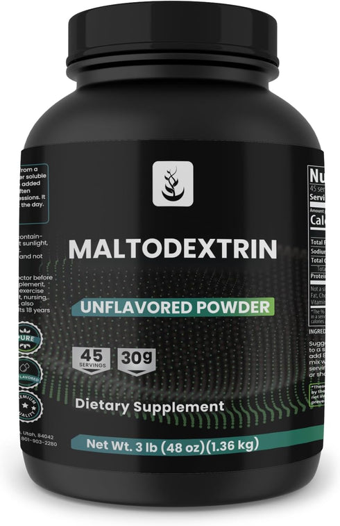 PURE ORIGINAL INGREDIENTS Maltodextrin, 3 lb, No Fillers, Unflavored