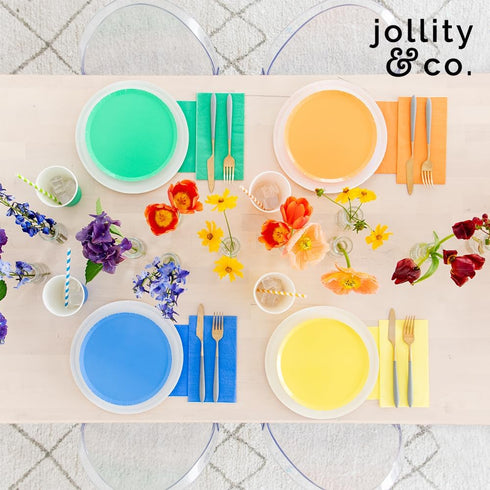 Jollity & Co Pack 8 Summer Shade Dinner Plates - Cerulean Azure Blue Paper Plates - of Cake Plates Disposable - Party