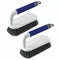 Scrub Brush, Heavy Duty Cleaning Brushes with Handle, 2 Pack for Shower, Bathroom, Kitchen, and Bathtub