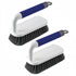 Scrub Brush, Heavy Duty Cleaning Brushes with Handle, 2 Pack for Shower, Bathroom, Kitchen, and Bathtub