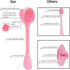 4 Pack Silicone Facial Cleansing Brush, 4 in 1 Double-Ended Exfoliating Wash Scrub Brush for Face Skincare