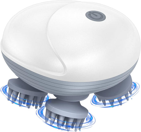 Newest Handheld Cat Massager Dog Massager, Electric Pet Massager with 4 Heads for Relieving Tight Muscles