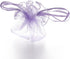 Round Organza Bags, 50pcs 9.8 Inch Sheer Drawstring Jewelry Candy Pouch for Christmas Wedding Party Favors