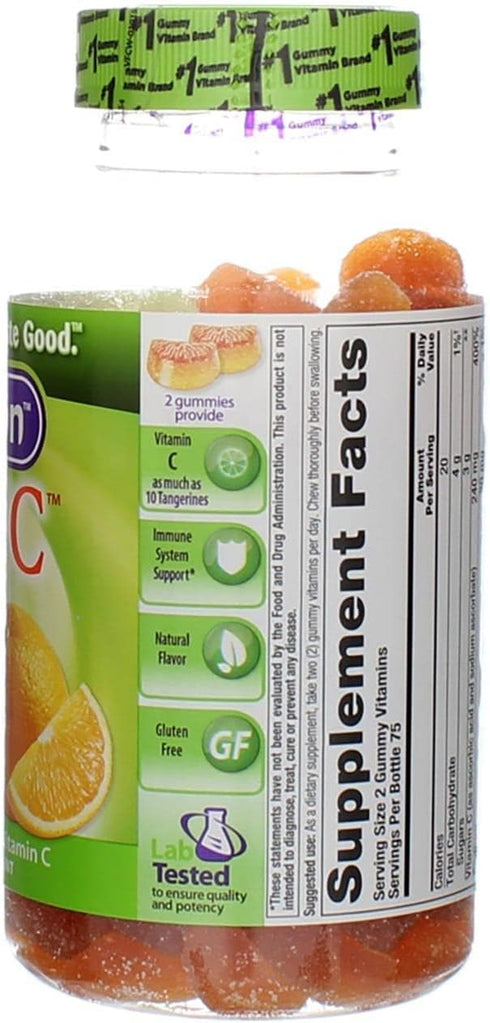 VitaFusion Power C Gummy Vitamins for Adults, Absolutely Orange, 150 ct, Pack of 3