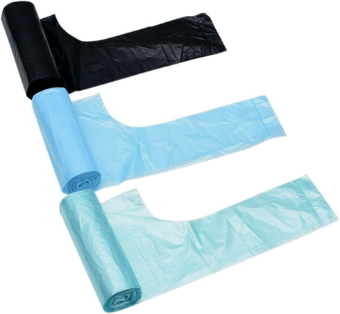 4 Gallon Bathroom Trash Bags, 100 Counts, 5 Rolls, Small Handles, Colorful Portable Rubbish Bags