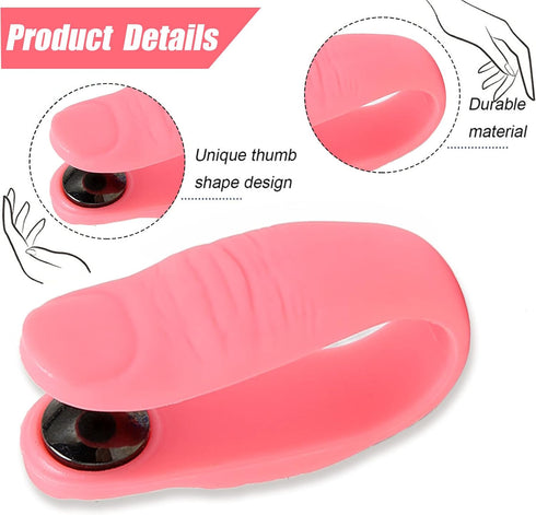 GLOGLOW 2Pcs Mouth Clips, Wearable Acupressure Hand Clip Small Plastic Meridian Massage Clip for Headache Pain Relief
