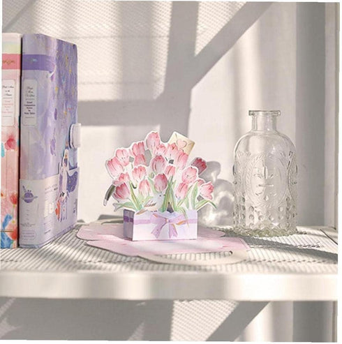 Zhuluck 3D Pink Mother'S Day Up Cards Anniversary Up Cards Gift For Birthday Anniversary Wedding