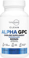 Type Zero Ultra Clean Alpha GPC Choline Supplement (90 Capsules | 600mg) Non-GMO, Soy Free Nootropics for Brain Focus