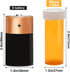 Obami (12pcs, 8 Plastic Medicine Pill Bottles with Child Resistant Caps - Push Down and Turn - Prescription Vial