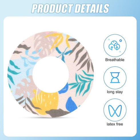 25pcs Waterproof Adhesive Sensor Covers for Libre 2, Sweatproof Butterfly Print Blood Sugar Monitor Patch Compatible