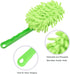 MECCANIXITY Microfiber Chenille Duster, Washable Cleaning Brush for Home, Kitchen, Office, Pack of 2, Green