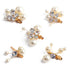 Small Sparkly Pearl Rhinestone Hair Clips - Set of 5 PCS Butterfly Hair Accessories for Women Girls in Wedding Prom