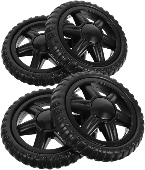 Gatuida 4pcs Push Cart Wheels for Grocery Trolley PU Rolling Cart Wheels Easy