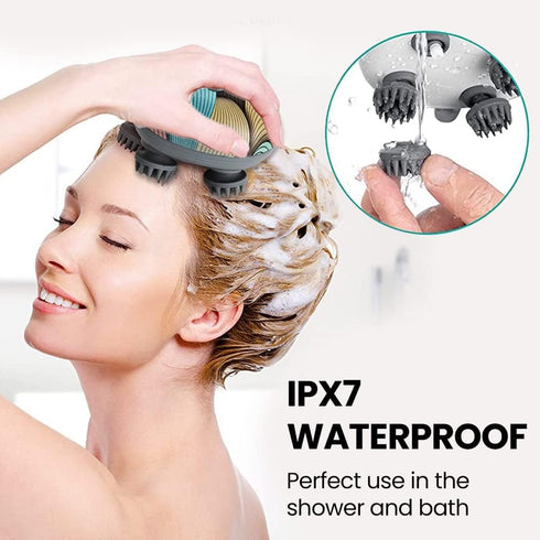 IPX-6 EILISON Cordless Hair Scalp Massager- Electric Head Massager with Kneading Massage, Waterproof Handheld Portable